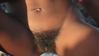 African American Woman Has Fun In The Great Outdoors