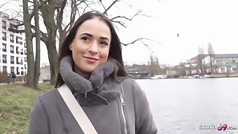 Lydiamaus96 Gets Her First Casting In Public With A Rough Fuck
