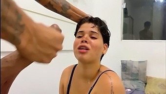 Brazilian Milf Gives A Deepthroat Blowjob