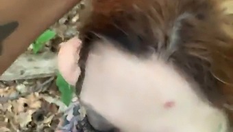 Interracial Couple Caught In The Woods While She Pleads For Rough Doggy Style
