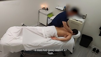 Emma Returns For A Second Appointment, Where A Busty Milf Receives A Steamy Massage And More!